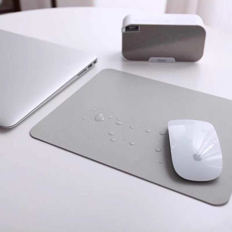 [드롭 배송] ins 스타일 하이 엔드 솔리드 컬러 가죽 마우스 패드 방수 및 방오 휴대용 데스크 패드