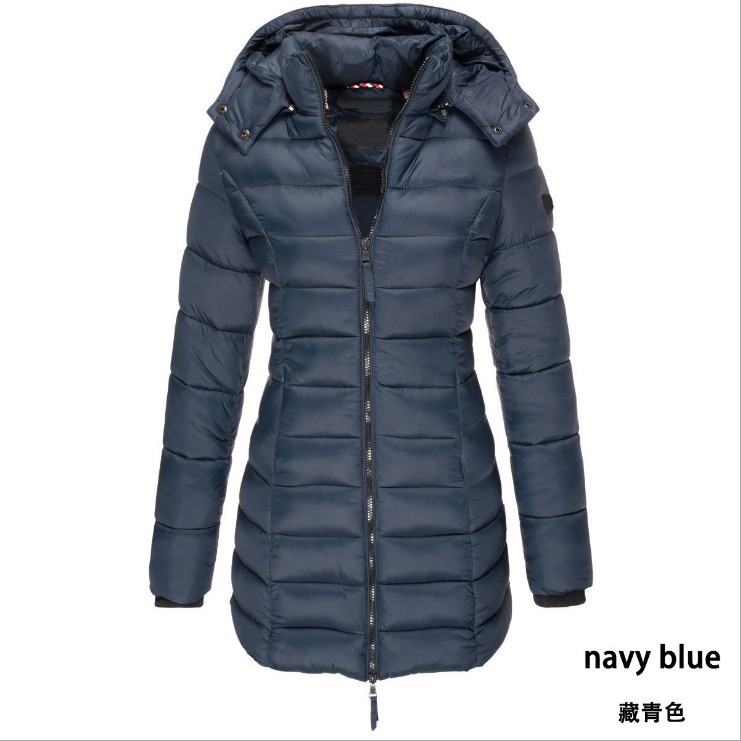 winter long fitted keep warm down jacket with down