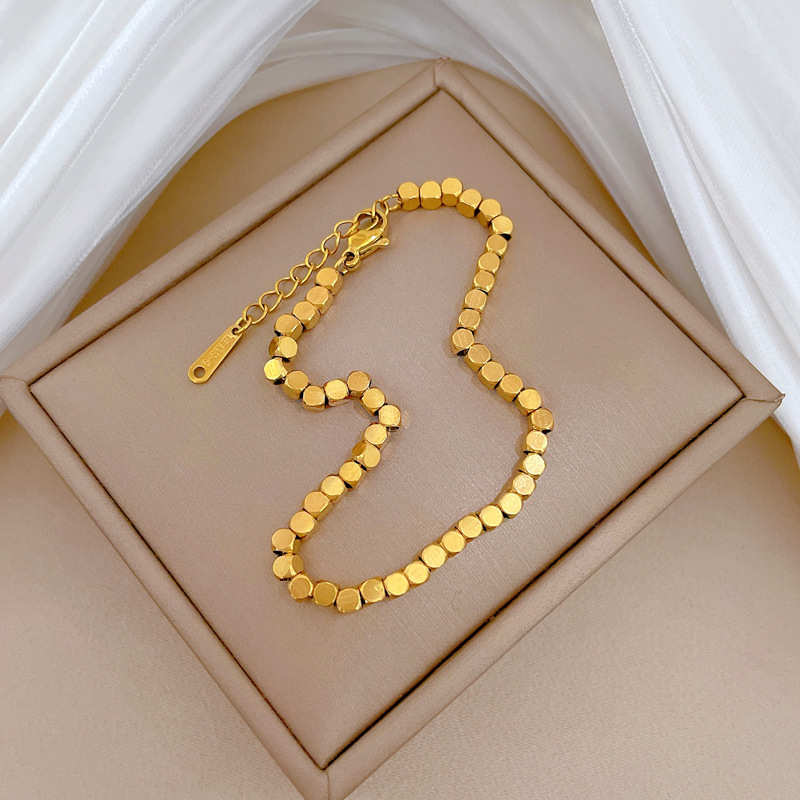 Minimalist Retro Box Chain Bracelet For Women Silver Tone Stylish_voghion.com