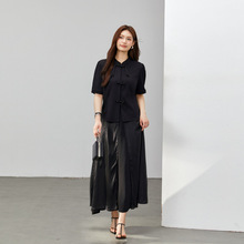 新中式冰肤科技棉套装纤莉秀款大码女装清冷风两件套胖mm夏装新款