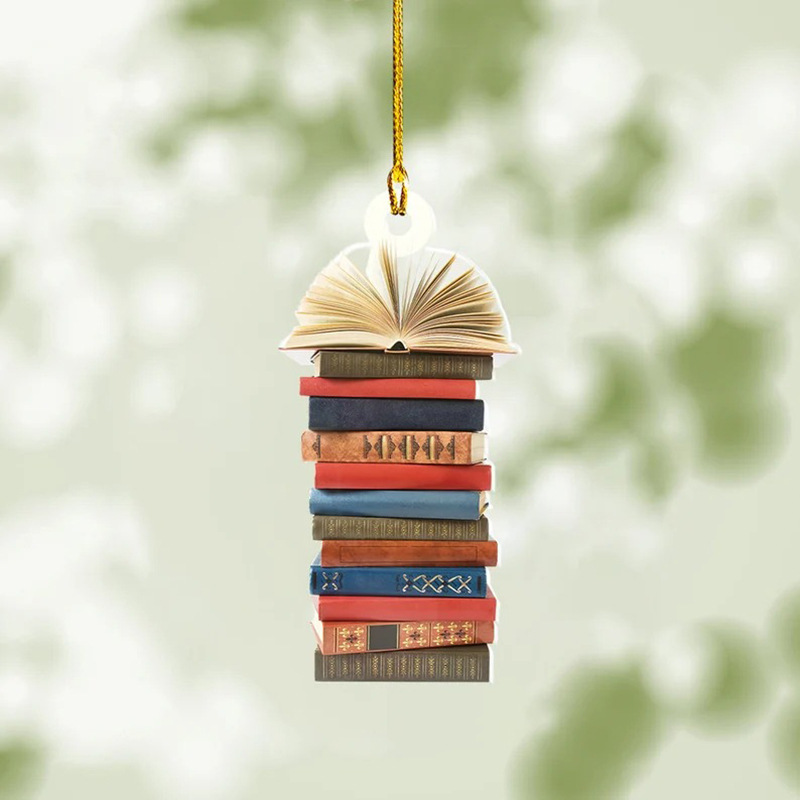 Cruzar la frontera nuevo creativo de Navidad libro de coche adornos de Navidad árbol de Navidad adornos de vacaciones decoraciones para el hogar image 11