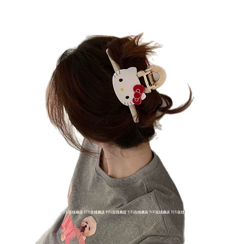 Пин-краб Hello Kitty с милой Cartoon крабом, акула, зажим для волос, аксессуар, новая коллекция