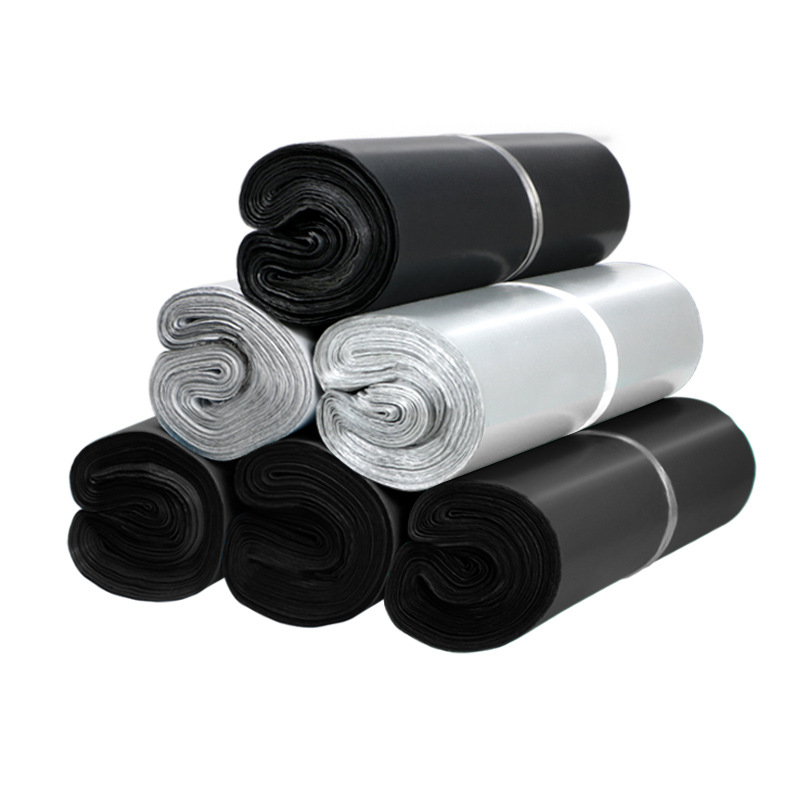 Bolsa Express al por mayor engrosada negro blanco embalaje bolsa impermeable nuevo material e-commerce logística bolsa de embalaje bolsa de ropa