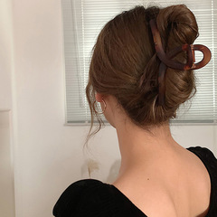質感アップグレード大クリップ霧面フロスト質感大クリップシンプルヘアクリップ髪飾り少女シンプル髪飾り
