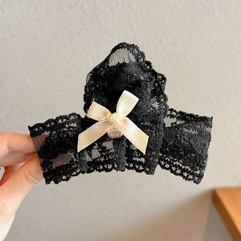 Clip de agarre de lazo de súper hada, parte posterior de la cabeza llena, pinza para el cabello, clip para el cabello de princesa, tocado de clip de tiburón de sentido avanzado