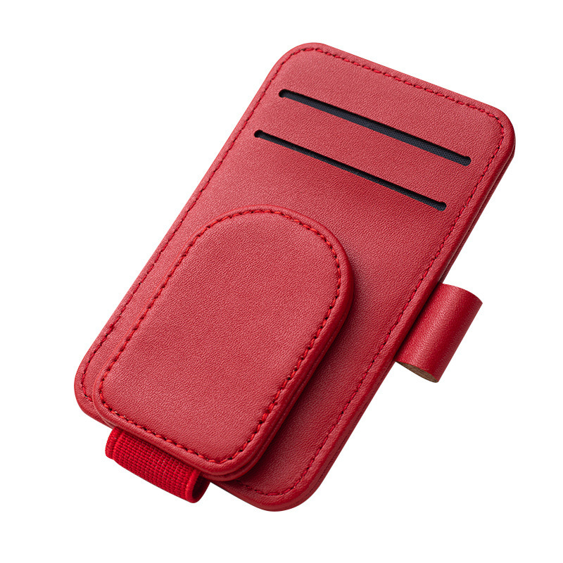 Car-Mounted Multifunctional Glasses and Ticket Holder, Practical High-End Round Eyeglass Clip, Multifunctional Accessory, Stylish