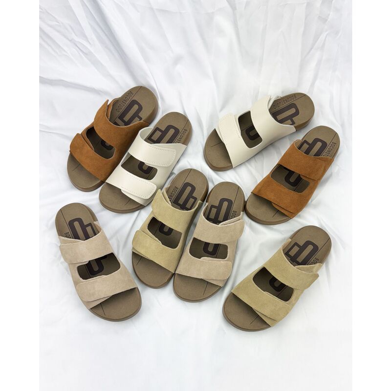 [New Product in Stock] Genuine Leather Thick-Soled Toast Birkenstock Shoes for Women Summer Outer Slippers Casual Velcro Birkenstock Sandals