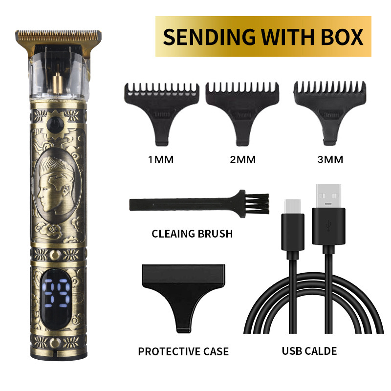 Corte de pelo eléctrico transfronterizo al por mayor retrógrado tallado impulsor eléctrico cabeza baldía de aceite impulsor eléctrico cortadora de plástico afeitar