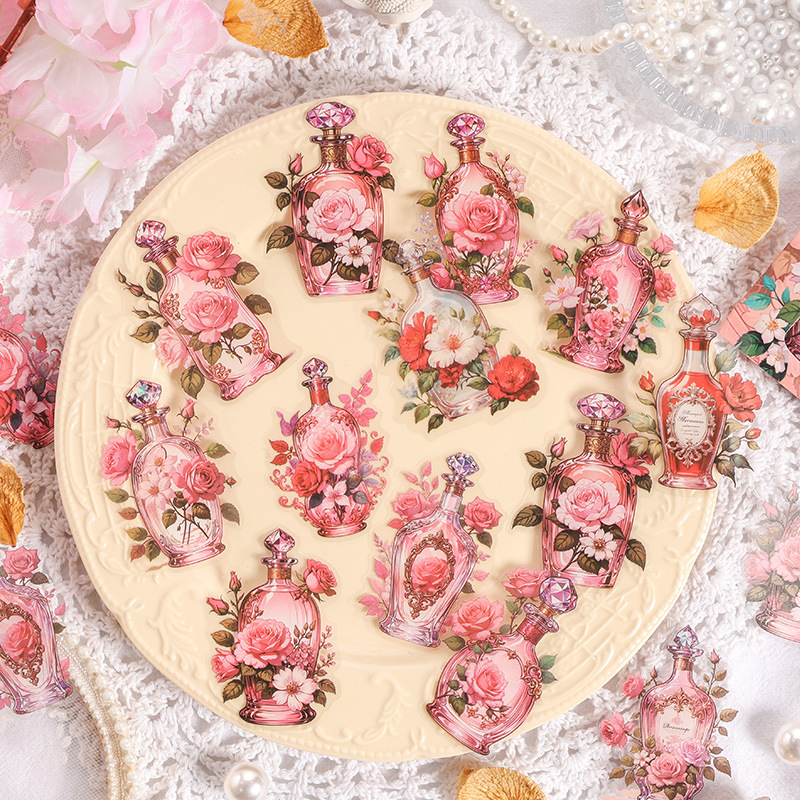 Botella en el mundo de pegatinas paquetes de pegatinas transparentes impermeables pegatinas creativas DIY pegatinas para niños pegatinas de material de cuentas