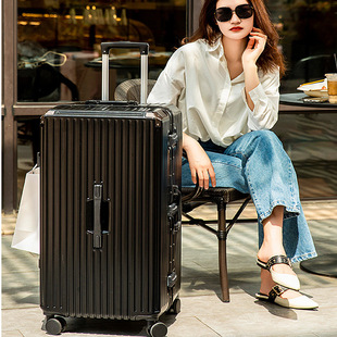 Strict selection of aluminum frame with cup holder pull rod suitcase student large capacity password box small fresh suitcase wholesale generation