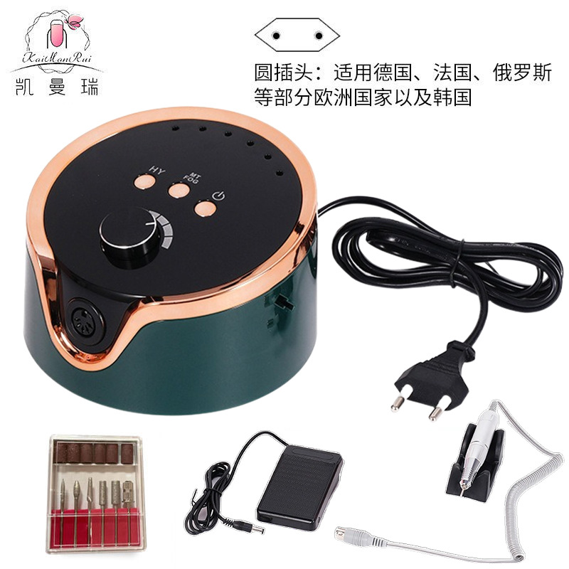 Pulitzador de uñas transfronterizas, pulitador de uñas conveniente de carga, pulitador de uñas profesional de eliminación de piel muerta 45000RPM