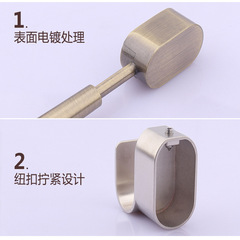 Wardrobe accessories, clothes rail, corner flange seat, multi-style thickened alloy corner clothes holder, top-mounted hanging clothes pass seat