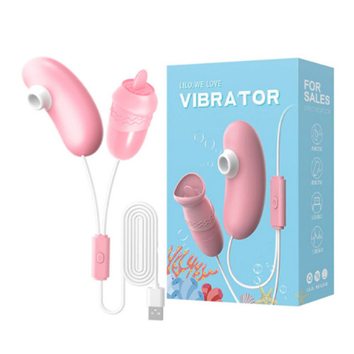 Laile Doudan double-headed vibrating egg plug-in charging sucking vibrator female masturbation device adult products wholesale