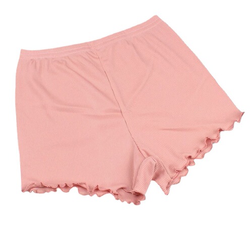 Summer women's boxer briefs anti-exposure fungus edge threaded three-quarter pants with skirt leggings summer thin shorts