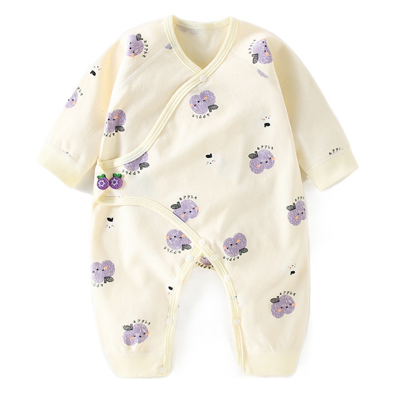 Mono de bebé de algodón de manga larga ropa de recién nacido Luna Llena mujer bebé niño sin hueso mameluco primavera y otoño