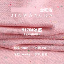 175g冰感面料 TC棉涤单面彩点平纹汗布 春夏打底家居服针织布料