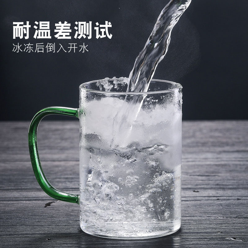 メーカー卸売 クリエイティブな6色高ホウケイ酸耐熱ガラスカップ ティーカップ 家庭用カップ 耐高温高ホウケイ酸ガラス|undefined