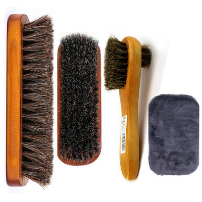 Horsehair brush Horse mane solid wood Soft brush leather shoes polishing remove dust Shoe oil Wash Xieshua Suede Leatherwear Cleaning brush