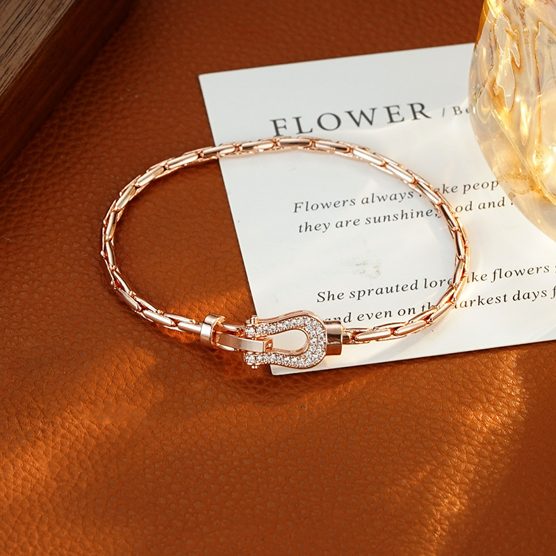 High-End Seiko Horseshoe Women's Bracelet Versatile High-End Fashion Light Luxury Bracelet Wholesale Dropshipping