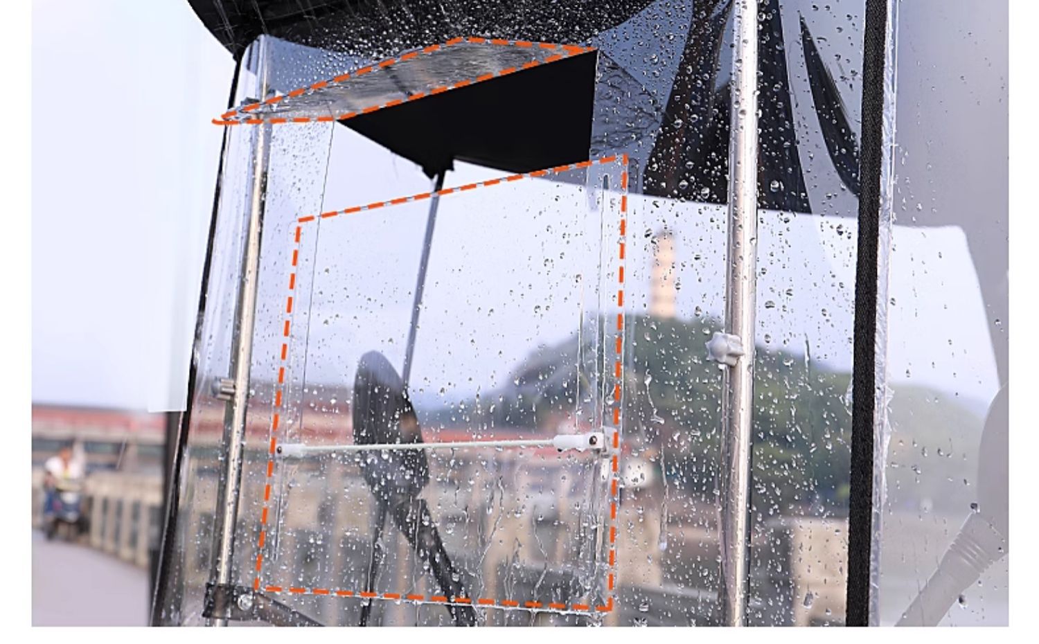 Electric Scooter Rain Canopy New Model, Sunshade and Rainproof Windscreen for Electric Motorcycles, Detachable and Safe, Wholesale
