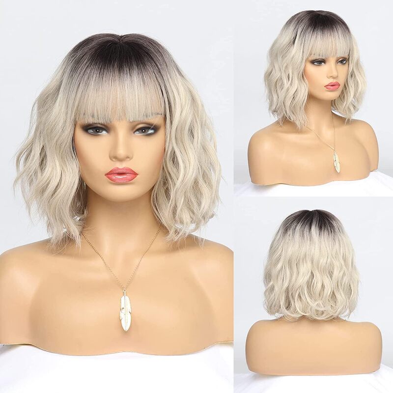 Cross-Border Bob Wig for Women, Short Hair, Wool Curls, Short Curly Hair, Corn Perm, Fluffy, Temu Foreign Trade Full Head Wig