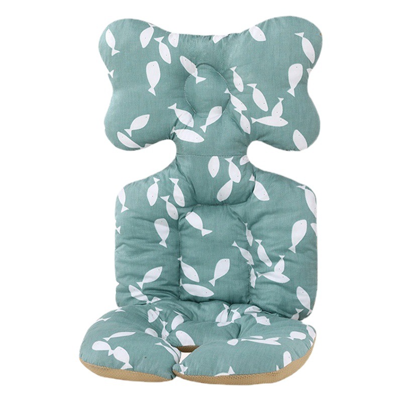 Carro de bebé cojín cochecito cojín bebé caminando artefacto engrosado cojín de algodón bebé Silla de comedor cojín otoño e invierno cálido algodón estilo coreano