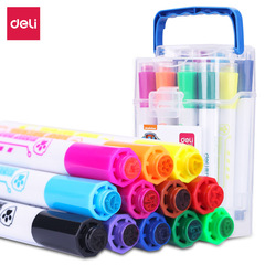 Deli Paw Patrol Mighty Pups Stamp Watercolor Pens: 12-Color Art Markers for Doodling, Washable in 24-Color and 36-Color Sets