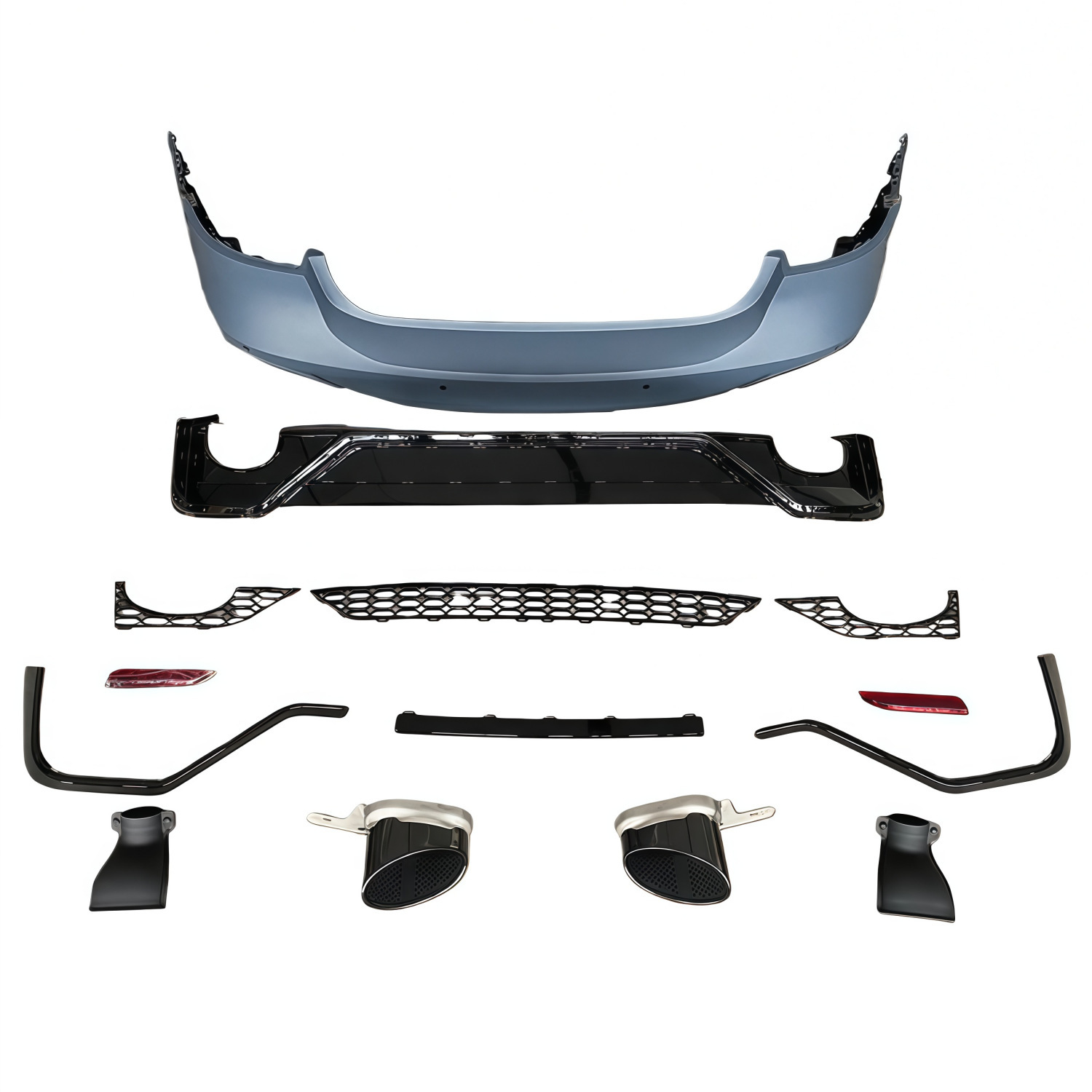 Suitable for Audi 19-25 models A7/A7L, RS7 front bumper and front grille upgrade kit