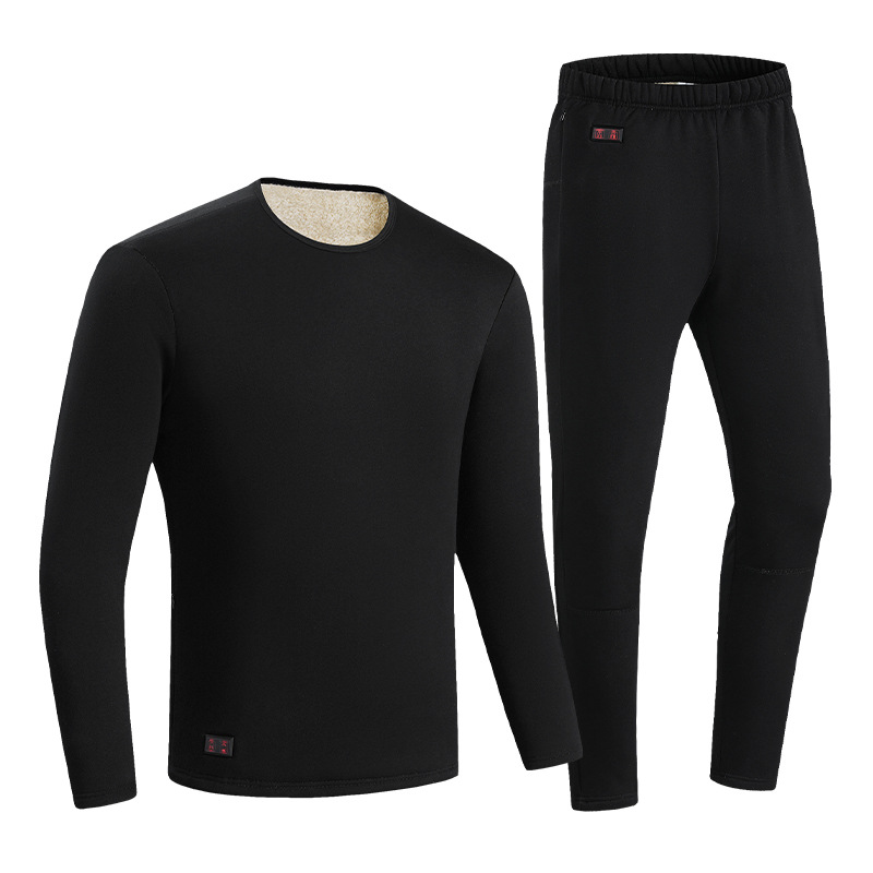 Selección estricta de calentamiento transfronterizo ropa interior caliente doble conector USB carga inteligente temperatura constante hombre y mujer conjunto de calentamiento