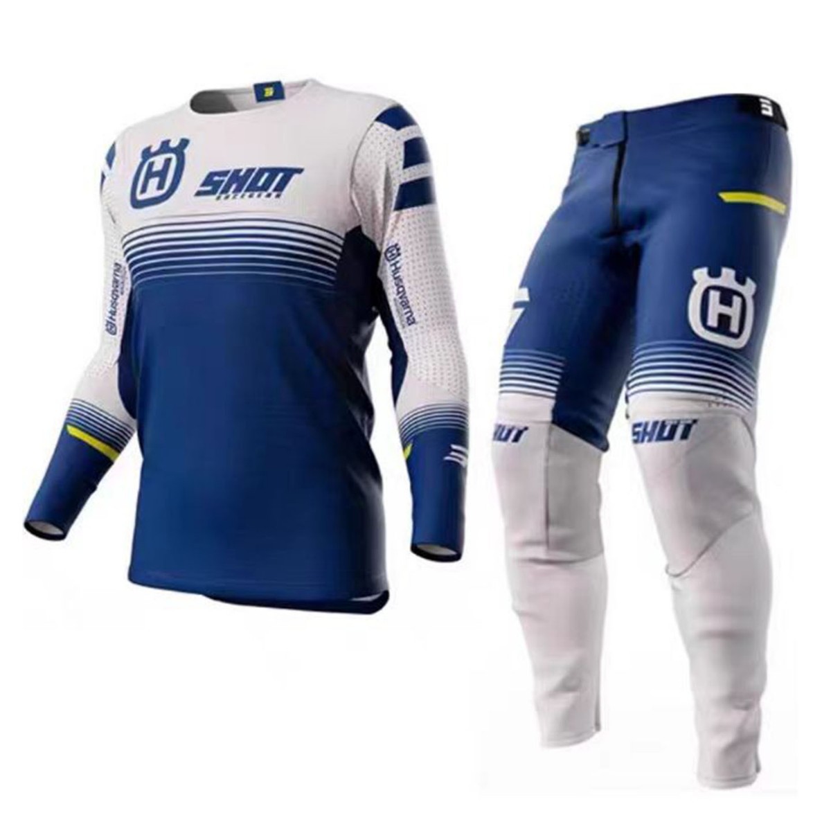 Husqvarna Downhill Mountain Bike Riding Clothing Men's and Women's Suits Moisture-Wicking Off-Road Motorcycle Racing Clothing Quick-Drying
