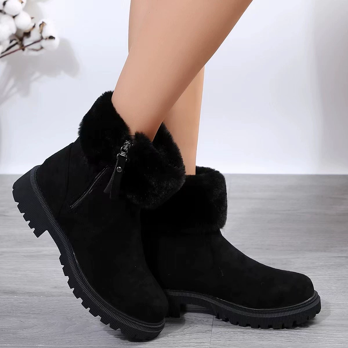 (Cross-border trading), winter keep warm boots, Amazon, plus size