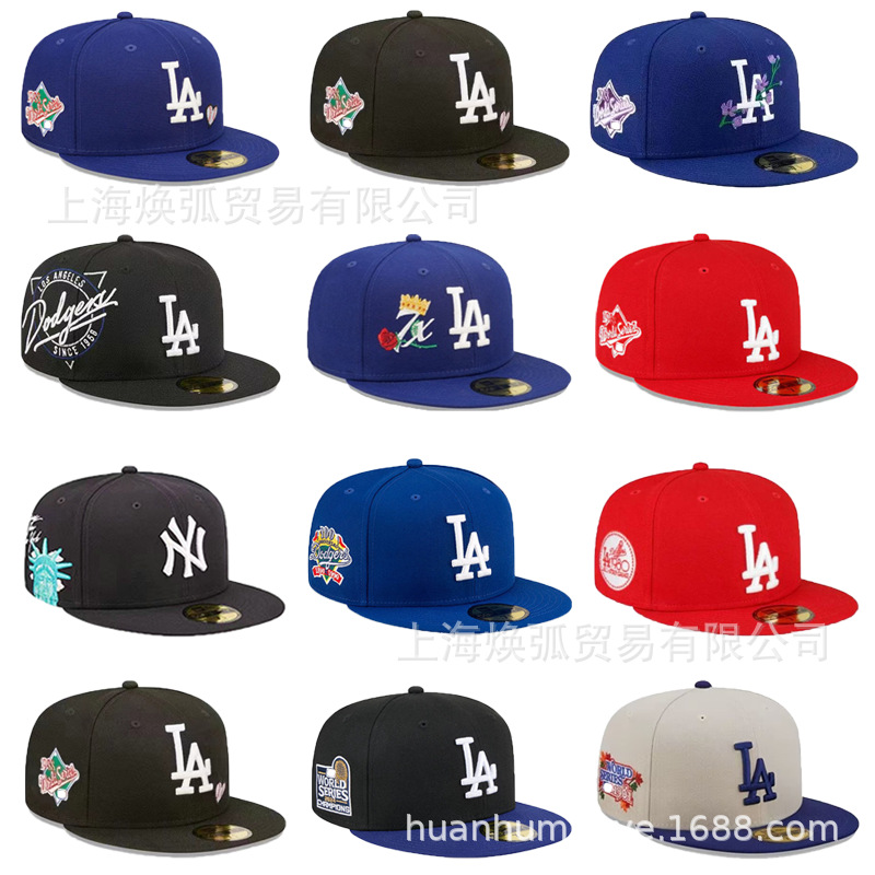 Comercio exterior nuevo tamaño sombrero MLB sombrero de cierre para hombres y mujeres hip hop bordado sombrero de béisbol sombrero solar al aire libre sombrero