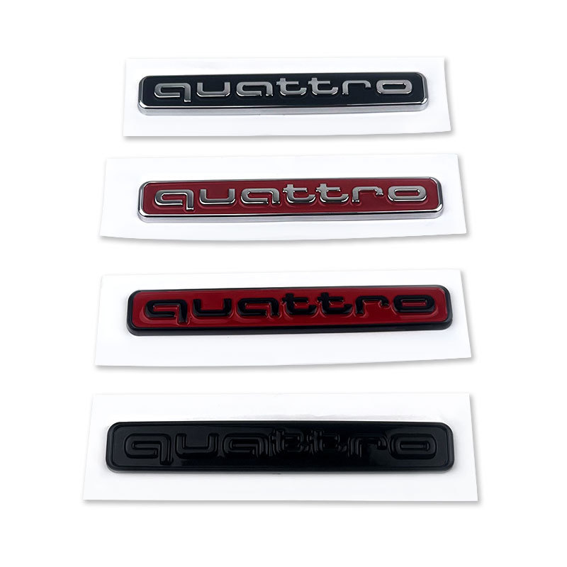 Suitable for Modified Audi Rear Four-Wheel Drive Car Stickers, Quattro Car Stickers, Four-Wheel Drive Logo Rear Stickers Suitable for Modified Audi Rear Four-Wheel Drive Car Stickers, Quattro Car Stickers, Four-Wheel Drive Logo Rear Stickers