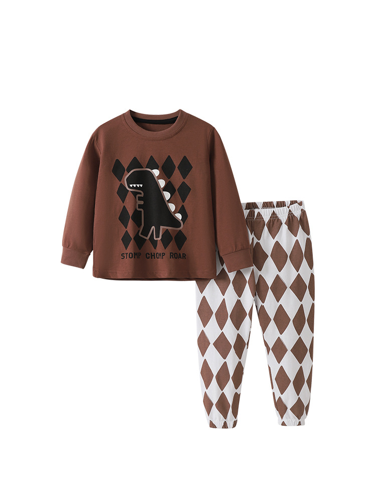Malwee transfronterizo ropa de hogar para niños otoño y invierno nuevo estilo europeo y americano de niños de media edad cuello redondo camiseta de manga larga para niños
