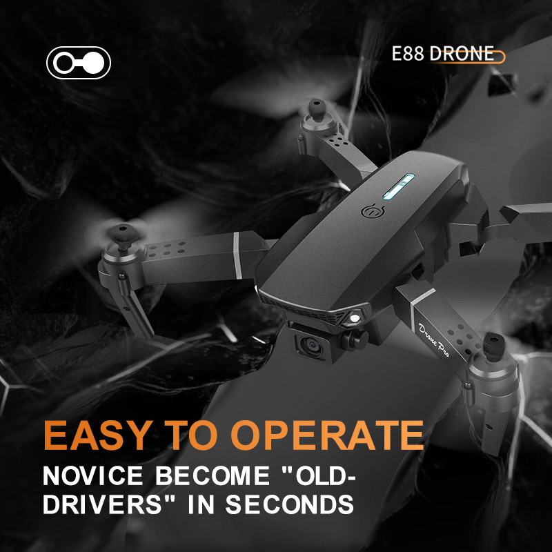 orange e88 drone drone toy drone for aerial photography children‘s toy wholesale chenghai quadcopter