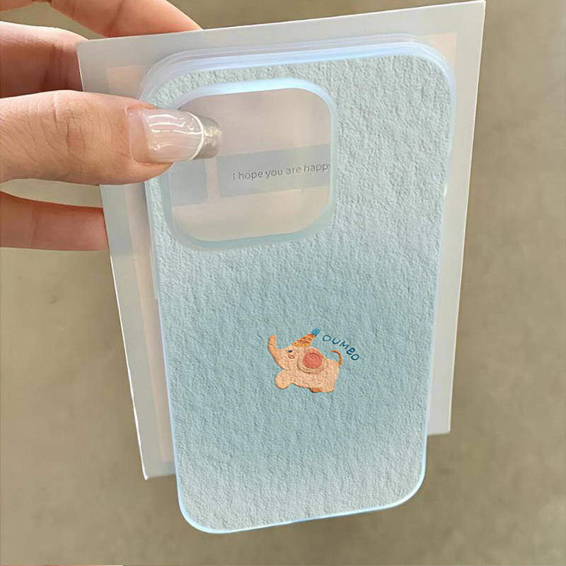 Blue Smudged Elephant Suitable for Iphone15 Apple 16 Women's Mobile Phone Case 13 Promax Cartoon 14 Transparent 12 Blue Smudged Elephant Suitable for Iphone15 Apple 16 Women's Mobile Phone Case 13 Promax Cartoon 14 Transparent 12