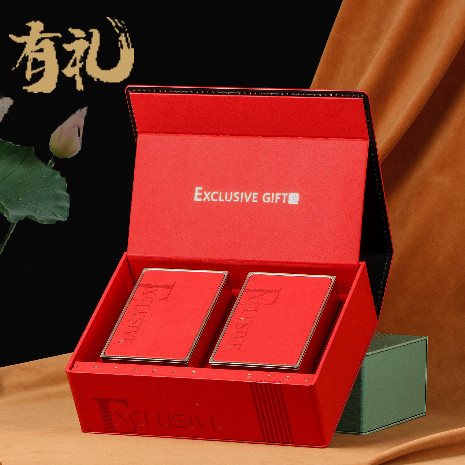 新国标茶叶礼盒空半斤装双罐手提盒大红袍毛尖茶白茶茶叶包装盒