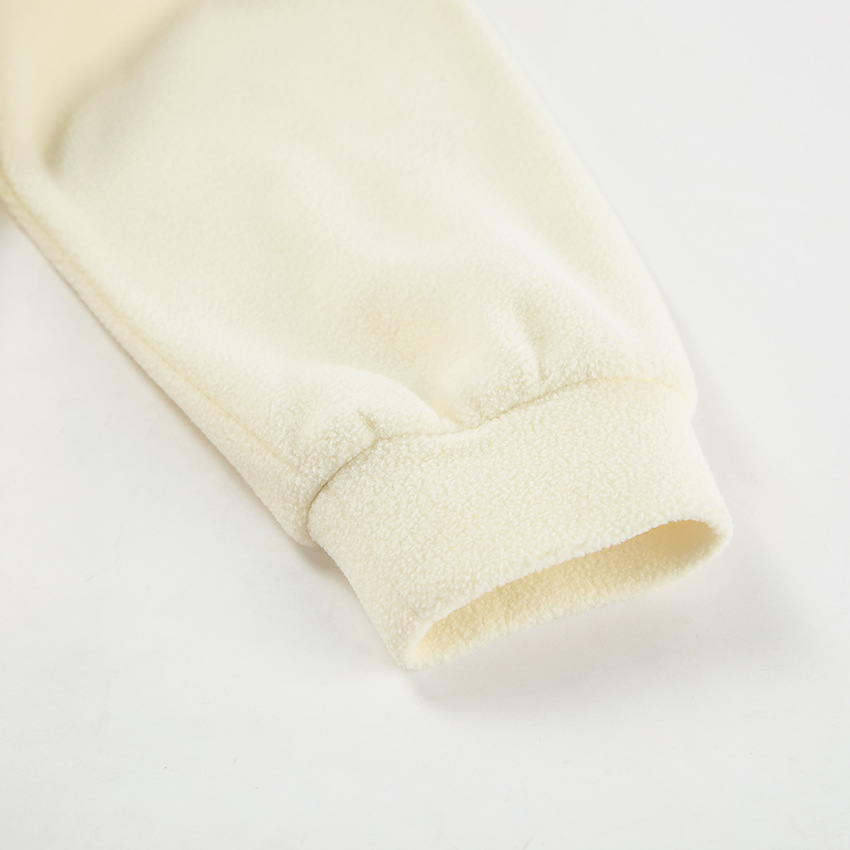 Autumn Winter Lazy Knitted Lamb Cashmere Beige Loose Fitting Casual Pullover All Matching Collared Sports Women Top