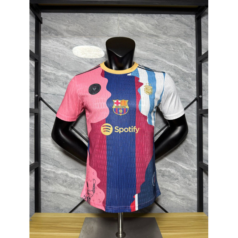 2526 プレーヤーズエディション 半袖サッカーユニフォーム 125周年記念 ジョイント バルセロナ レアルマドリード ACクラブ プレーヤージャージ|undefined