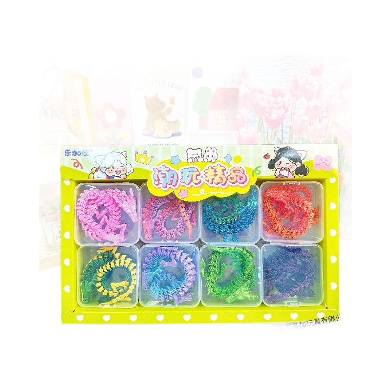 B30 cm 3d impreso dragón con caja de almacenamiento simulación modelo de articulación decoración comercio exterior venta caliente niños puestos de juego de moda