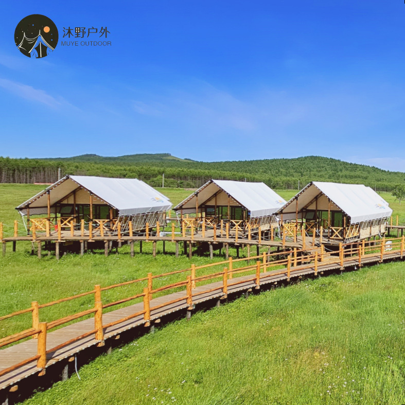 Muye al aire libre de alta gama alojamiento residencial camping tiendas de campaña lugares escénicos alojamiento ocio lujo ligero gran camping cabina de campamento comidas