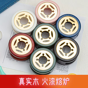 Fire Paint Seal Furnace Solid Wood Fire Paint Furnace Retro Fire Paint Seal Set Accessories Tools Handbook Invitation Envelope Seal