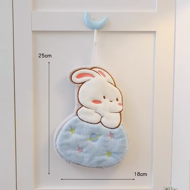 卸売り吸水の小さい手ぬぐいのかわいい漫画の雑巾の萌えのウサギのシリーズの手ぬぐいの家庭用の掛け式の子供は手を拭きます。|undefined