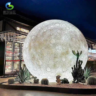 Moon lamp outdoor waterproof glass fiber reinforced plastic moon chandelier creative bar atmosphere lamp decorative lamp scenic spot landscape lamp