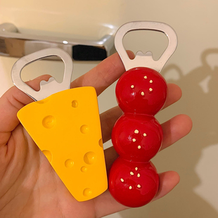 Cheese sugar gourd bottle opener refrigerator magnet creative bottle opener artifact magnetic cute multi-use