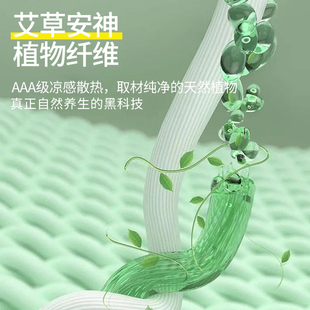 ♔ Mugwort Mat Summer 2025 New Mat Ice Silk Mat Type a Maternal and Infant Grade Straw Mat Mattress Bed Sheets Two