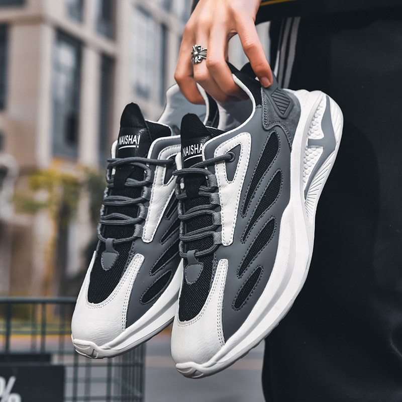 Zapatos de Exportación para Hombre, Nuevas Zapatillas Deportivas Transpirables de Primavera, Zapatos de Malla Ligeros de Moda para Papá, Zapatos Casuales Simples.