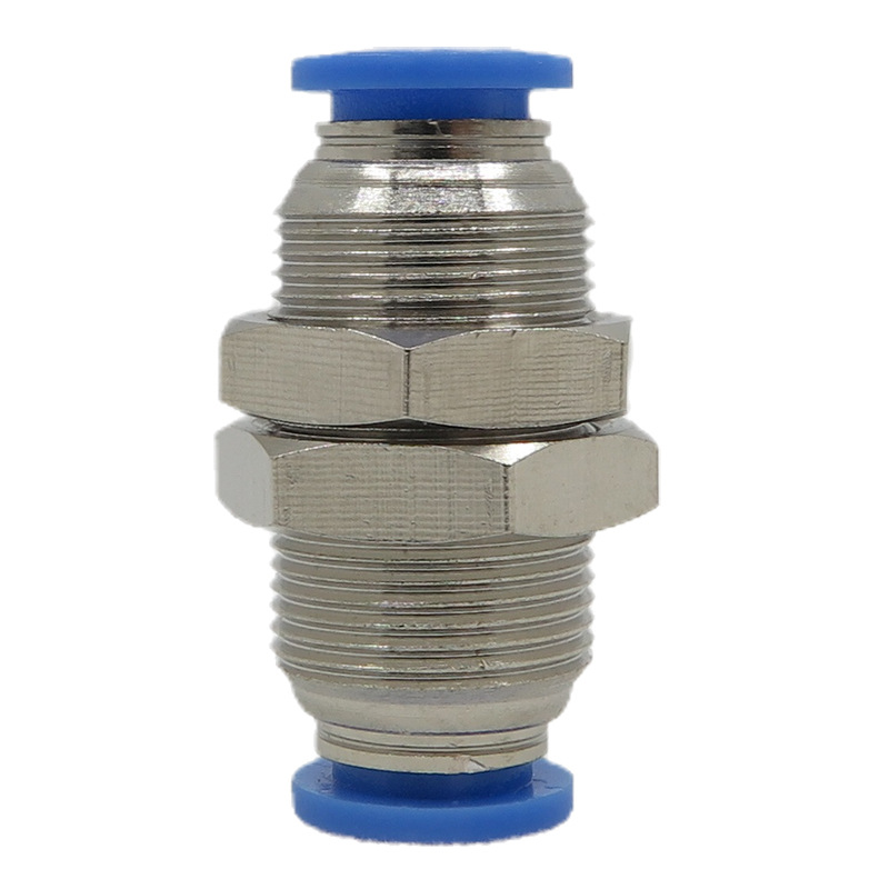 厂家供应快速气动管接头，隔板联管直通PMM软管接头