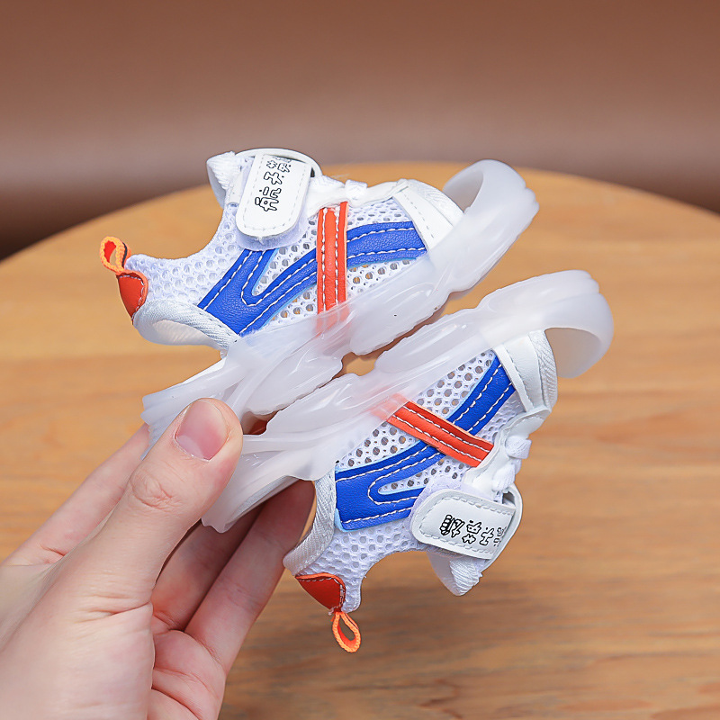 2025 verano sandalias para niños 0 - 1 - 2 años zapatos de paso antipatadas casuales transpirables zapatos de bebé zapatos de playa para niños con suela suave