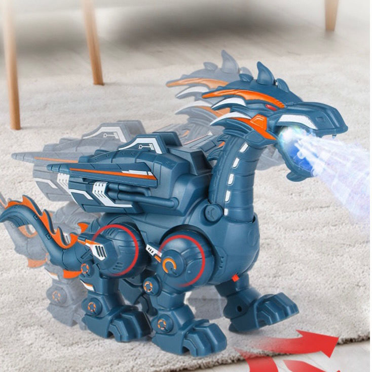 Dinosaurio de Juguete Eléctrico con Spray de Simulación para Niños de Plástico